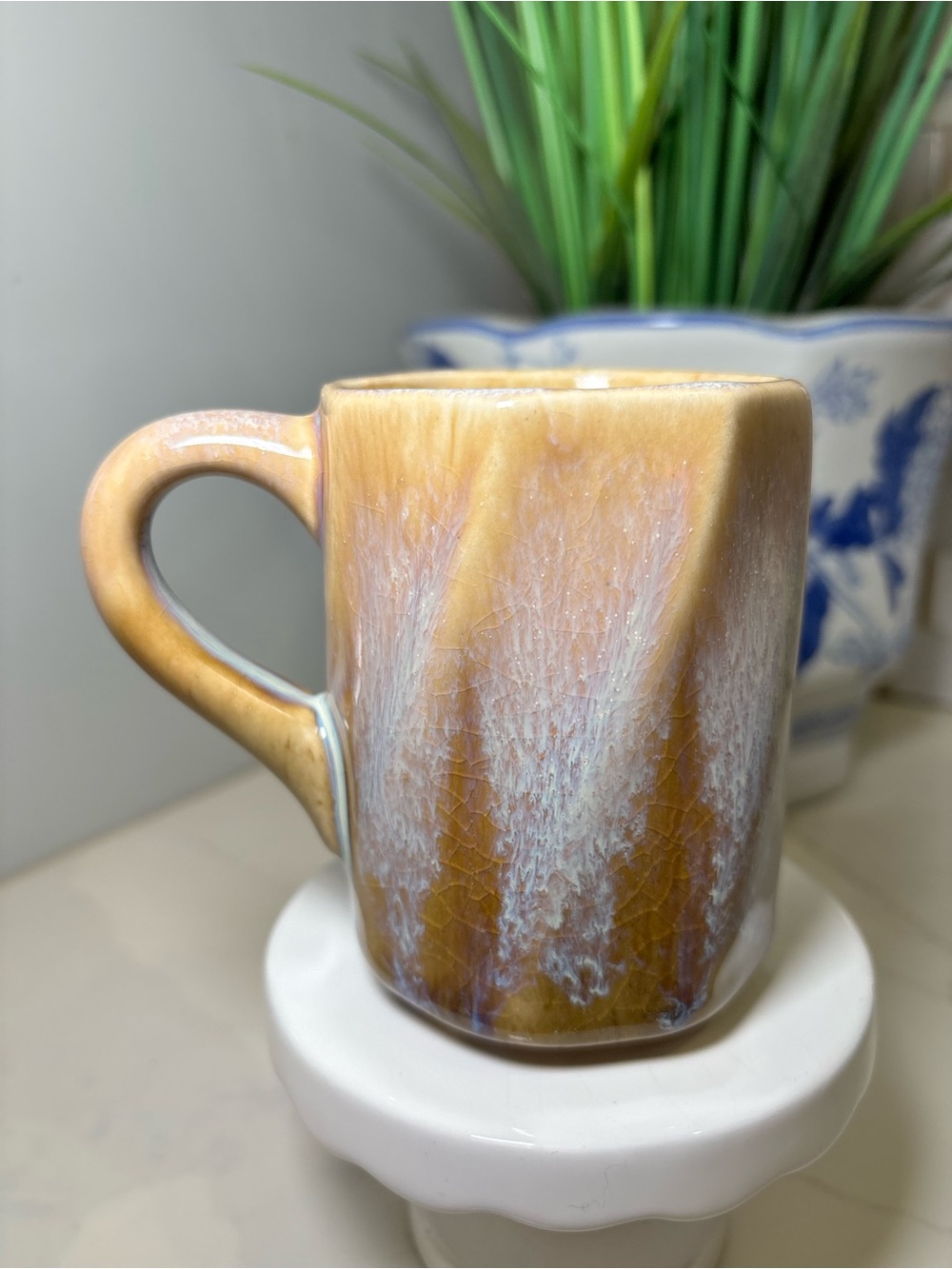 Stunning Rodolfo Padilla Signed Art Pottery Drip Glaze Mug